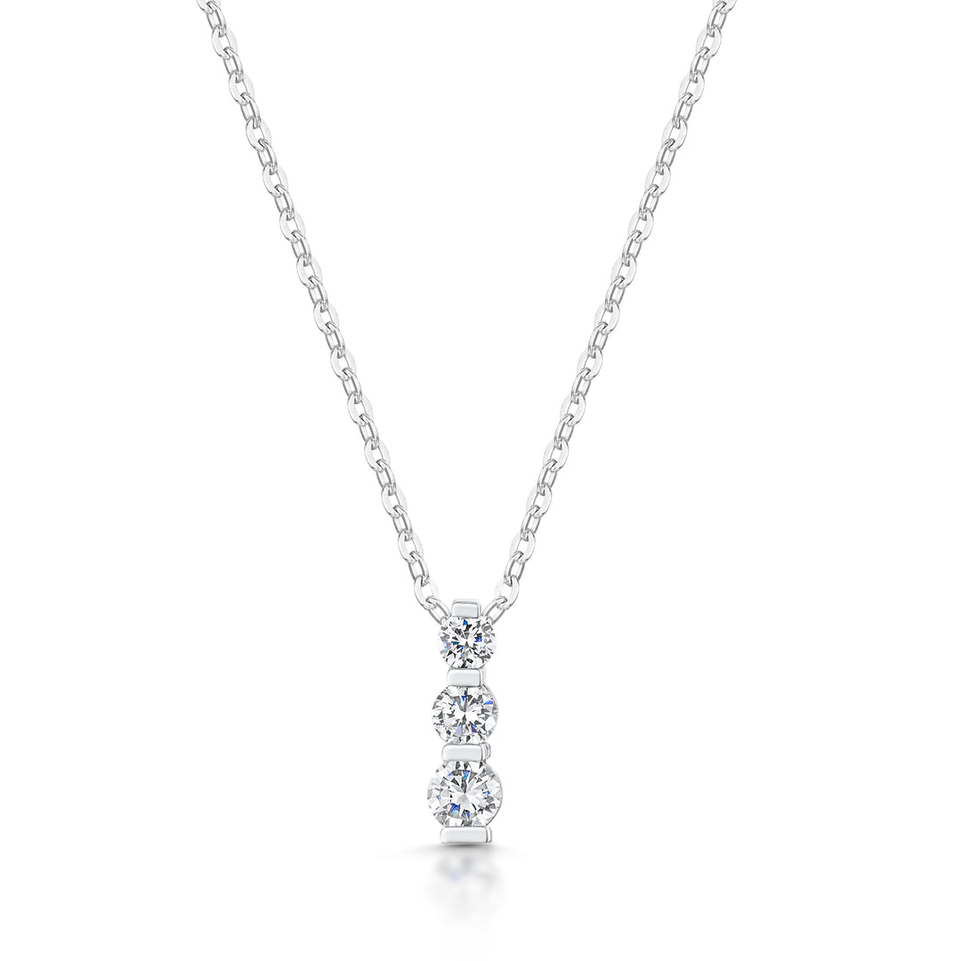 Three Stone Diamond Pendant
