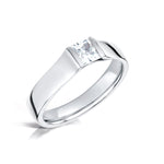 Load image into Gallery viewer, Princess Cut Tension Set Diamond Ring