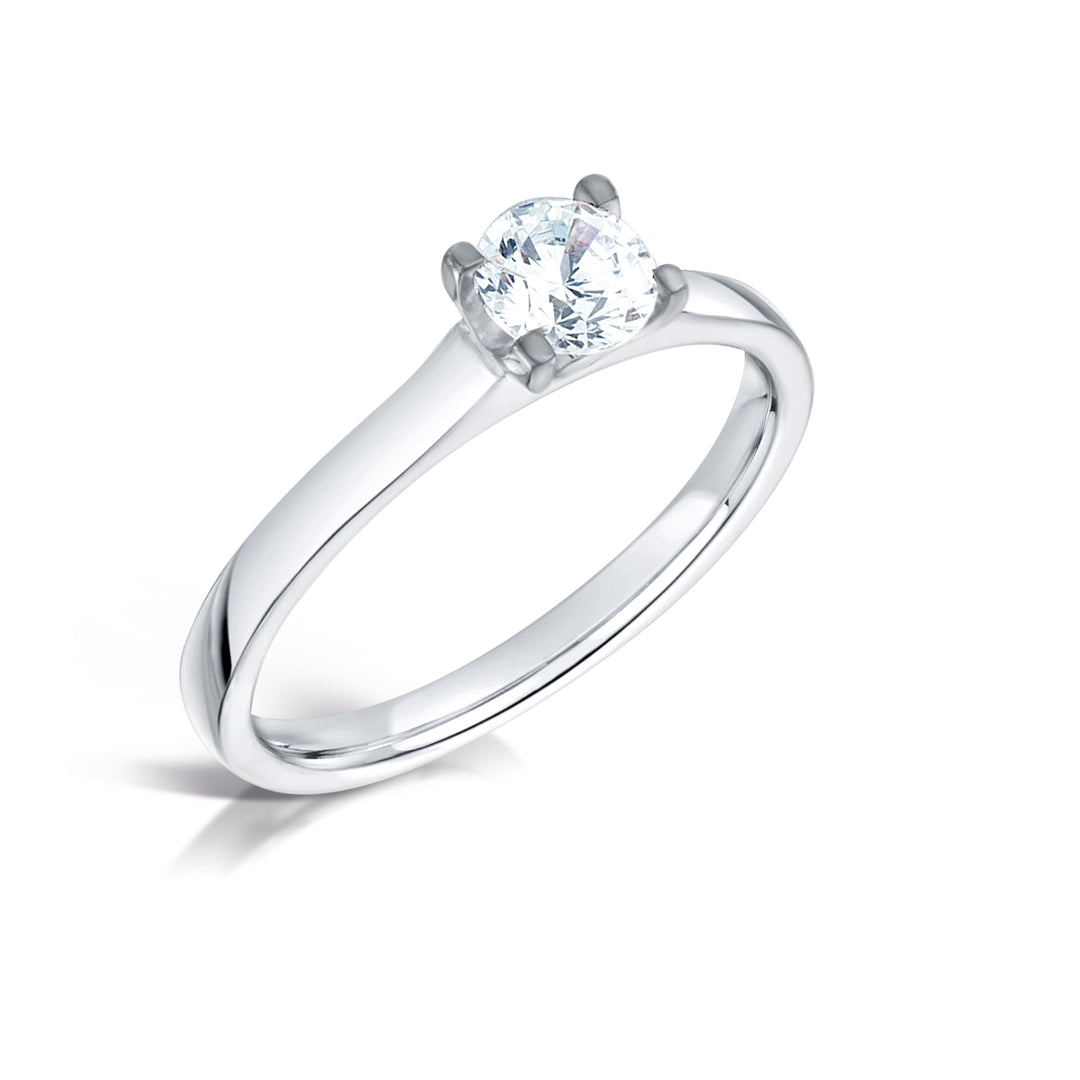 Round Brilliant 4 Claw Solitaire Diamond Ring
