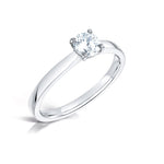 Load image into Gallery viewer, Round Brilliant Cut 4 Claw Solitaire Diamond Ring