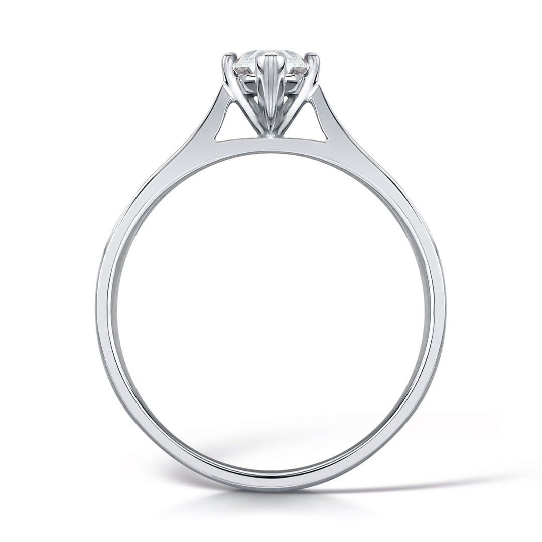 Marquise Cut 4 Claw Solitaire Diamond Ring