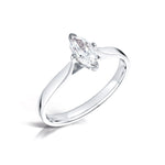 Load image into Gallery viewer, Marquise Cut 4 Claw Solitaire Diamond Ring