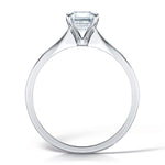 Load image into Gallery viewer, Emerald Cut 4 Claw Solitaire Diamond Ring