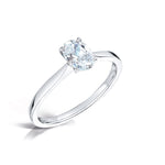 Load image into Gallery viewer, Oval Cut 4 Claw Solitaire Diamond Ring