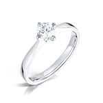 Load image into Gallery viewer, Round Brilliant Solitaire with NSEW claw setting 0.70ct