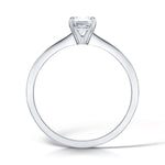 Load image into Gallery viewer, Emerald Cut 4 Claw Solitaire Diamond Ring