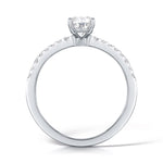 Load image into Gallery viewer, 1ct Oval Diamond ring with shoulder diamonds