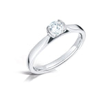 Load image into Gallery viewer, Round Brilliant 2 Claw Solitaire Diamond Ring