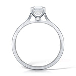Load image into Gallery viewer, Emerald Cut 4 Claw Solitaire Diamond Ring 1ct Centre Diamond