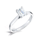 Load image into Gallery viewer, Emerald Cut 4 Claw Solitaire Diamond Ring 1ct Centre Diamond
