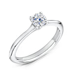 Load image into Gallery viewer, Round Brilliant 4 Claw Solitaire Diamond Ring