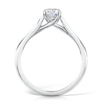 Load image into Gallery viewer, Oval Cut 4 Claw Diamond Ring With Grain Set Shoulders