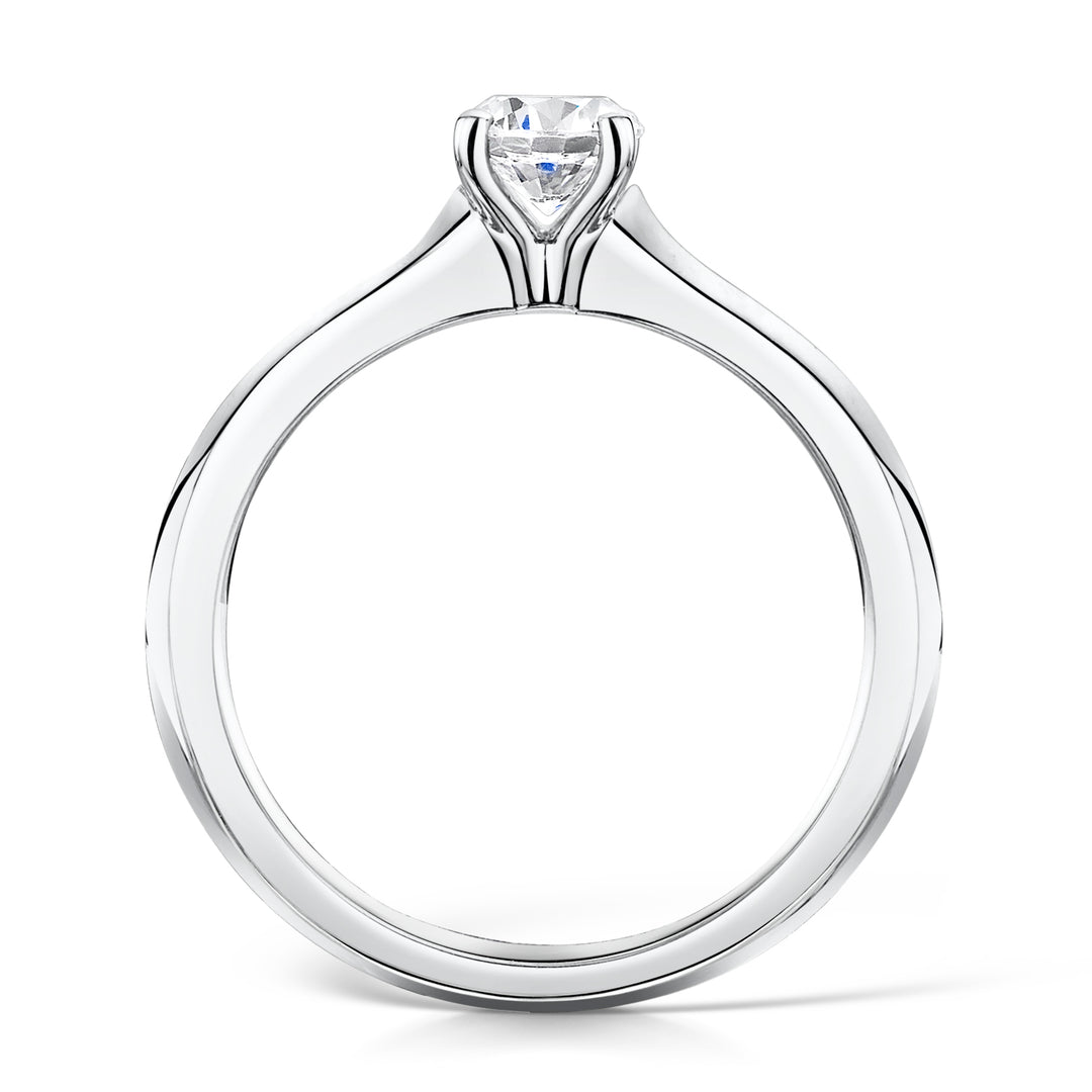 Round Brilliant 4 Claw Solitaire Diamond Ring