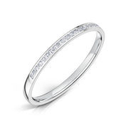 1.5mm Princess Cut Half Channel Set Diamond Band