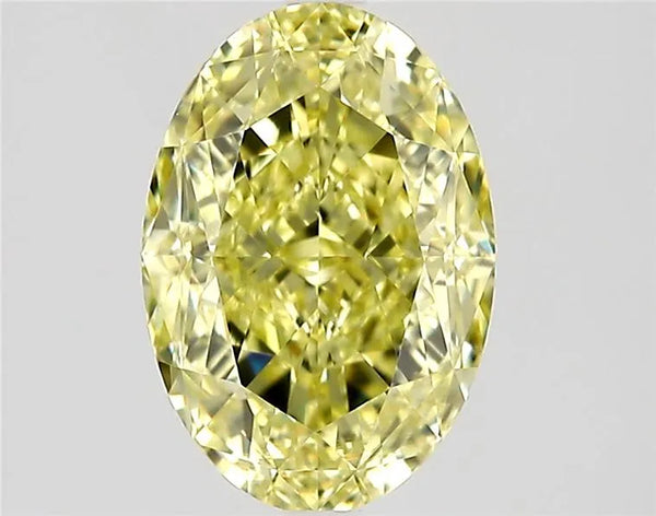 1.57ct Oval Natural Diamond (Colour Fancy Yellow, Clarity VVS1, Cut EX, GIA Certified)