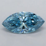 2.03ct Marquise Lab Grown Diamond (Colour Fancy Vivid Blue, Clarity VVS1, IGI Certified)