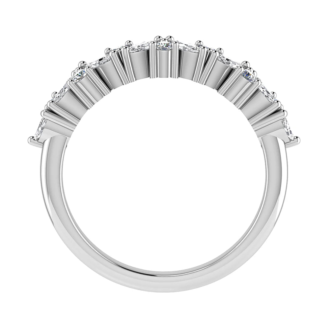 Marquise and Round Diamonds Eternity Ring