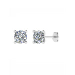 Load image into Gallery viewer, Martini Style 4 Claw Diamond Stud 1ct Total 18 White Gold