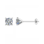 Load image into Gallery viewer, Martini Style 4 Claw Diamond Stud 1ct Total 18 White Gold