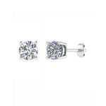 Load image into Gallery viewer, Classic Style 4 Claw Diamond Stud 1ct Total 18 White Gold