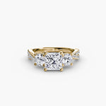 Load image into Gallery viewer, Three-Stone with Pavé Band 2
