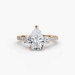 Load image into Gallery viewer, Three-Stone Ring with Pavé Band 5
