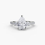 Load image into Gallery viewer, Three-Stone Ring with Pavé Band 5
