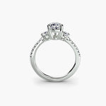 Load image into Gallery viewer, Three-Stone Ring with Pavé Band 5
