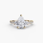 Load image into Gallery viewer, Three-Stone Ring with Pavé Band 5
