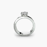 Load image into Gallery viewer, Wide Band Solitaire with Pavé Band
