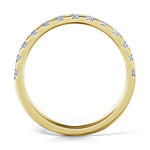 Load image into Gallery viewer, Bar Set Half Eternity Ring, 2.0mm in 18ct yellow gold, side view