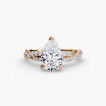 Load image into Gallery viewer, The Twisted Pavé Solitaire
