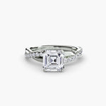 Load image into Gallery viewer, The Emerald Twist Pavé Ring
