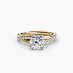 Load image into Gallery viewer, The Emerald Twist Pavé Ring
