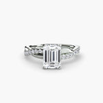 Load image into Gallery viewer, The Emerald Twist Pavé Ring
