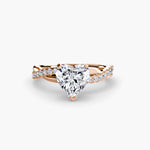 Load image into Gallery viewer, The Emerald Twist Pavé Ring

