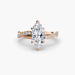 Load image into Gallery viewer, The Emerald Twist Pavé Ring
