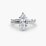 Load image into Gallery viewer, The Emerald Twist Pavé Ring
