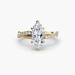 Load image into Gallery viewer, The Emerald Twist Pavé Ring
