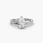 Load image into Gallery viewer, The Emerald Twist Pavé Ring
