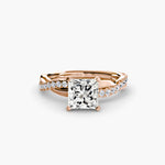 Load image into Gallery viewer, The Emerald Twist Pavé Ring

