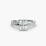 Load image into Gallery viewer, The Emerald Twist Pavé Ring
