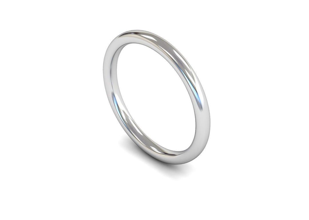 2mm Slight Court Medium Wedding Band