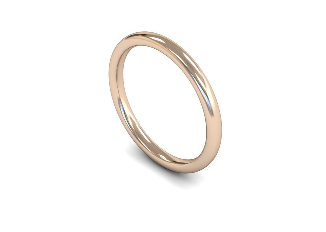 2mm Slight Court Medium Wedding Band