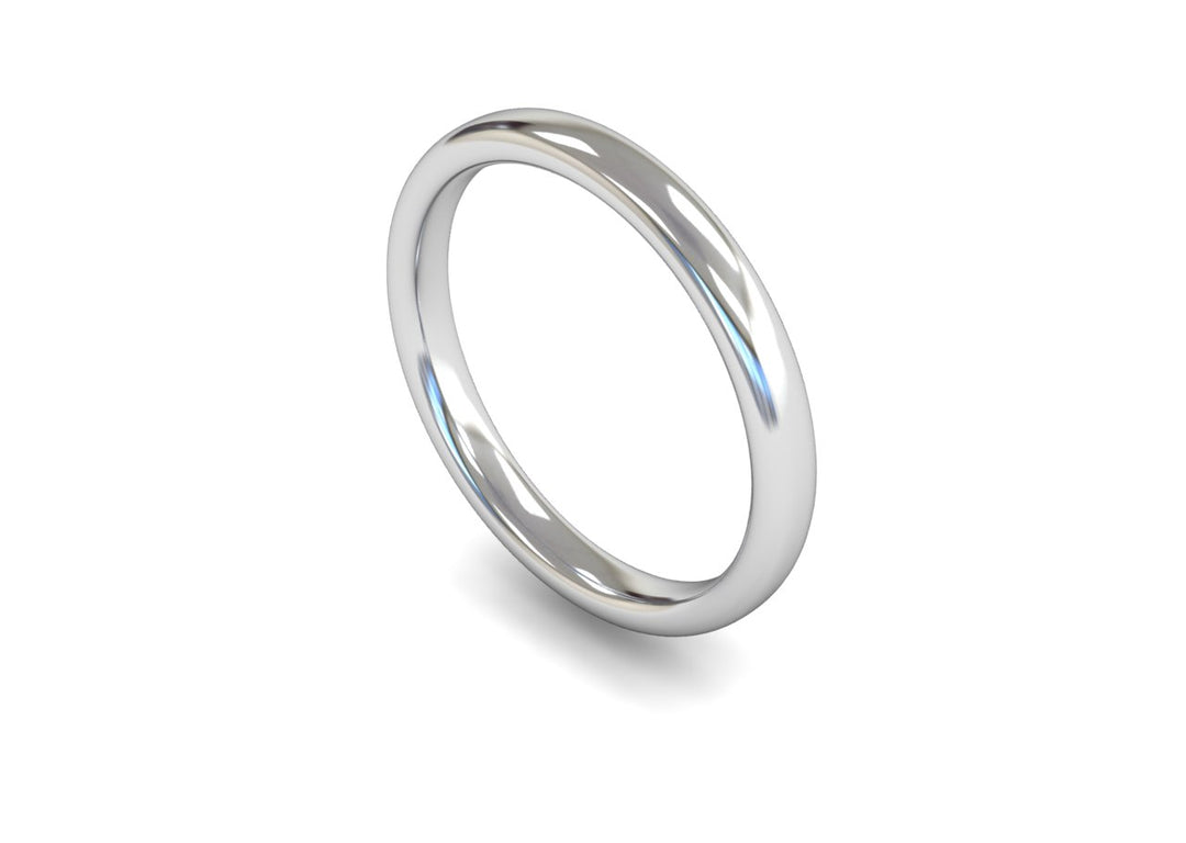 2.5mm Slight Court Medium Wedding Band