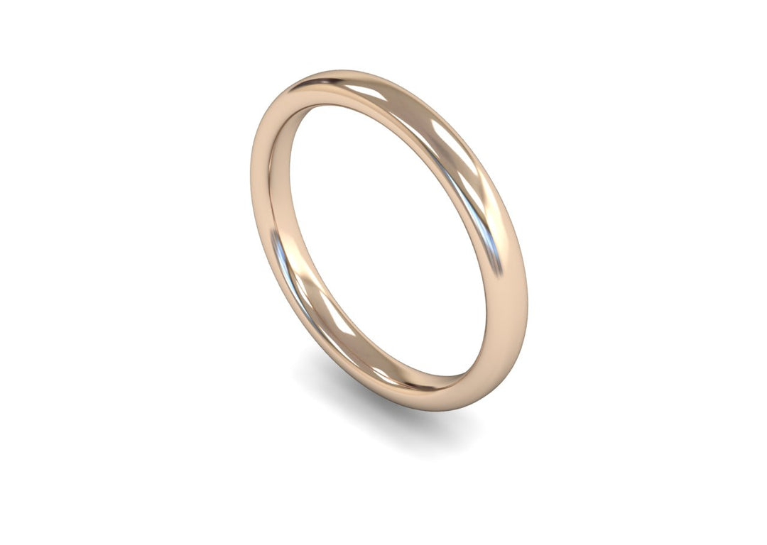 2.5mm Slight Court Medium Wedding Band