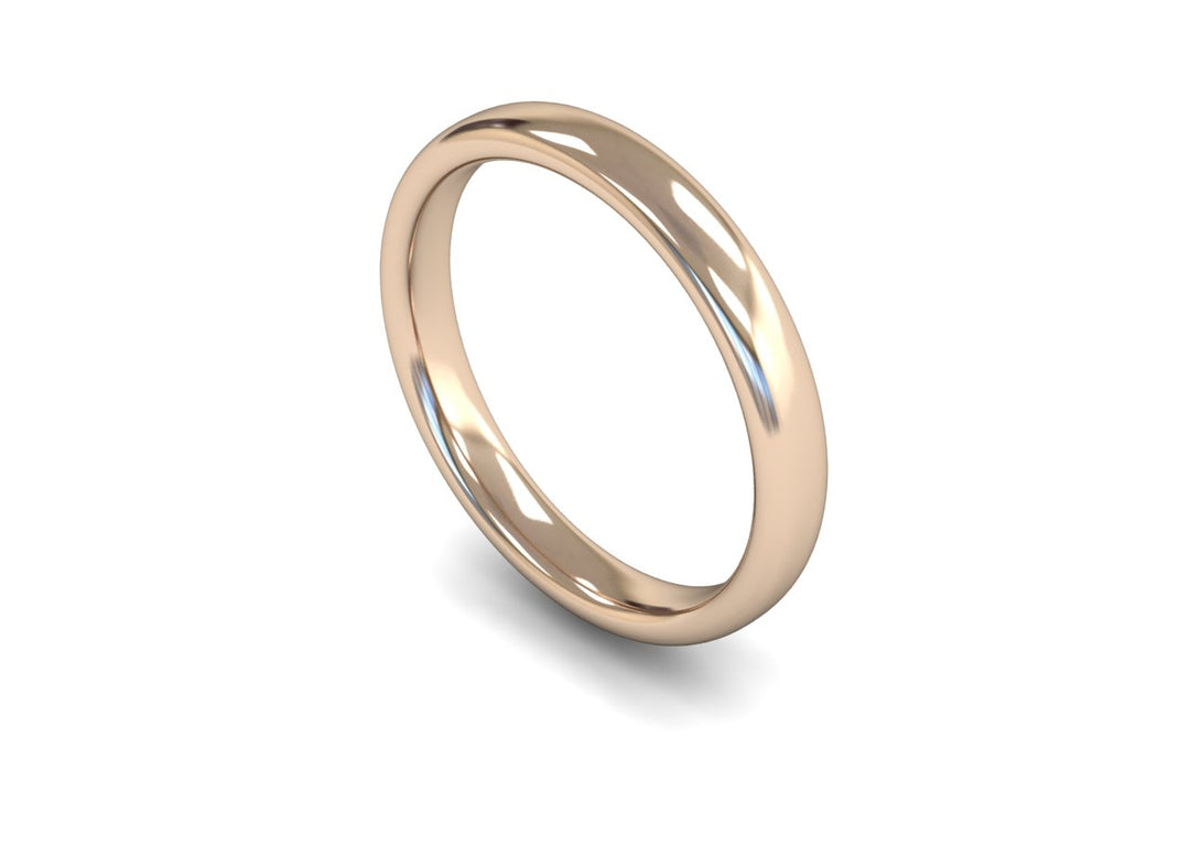 3mm Slight Court Medium Wedding Band