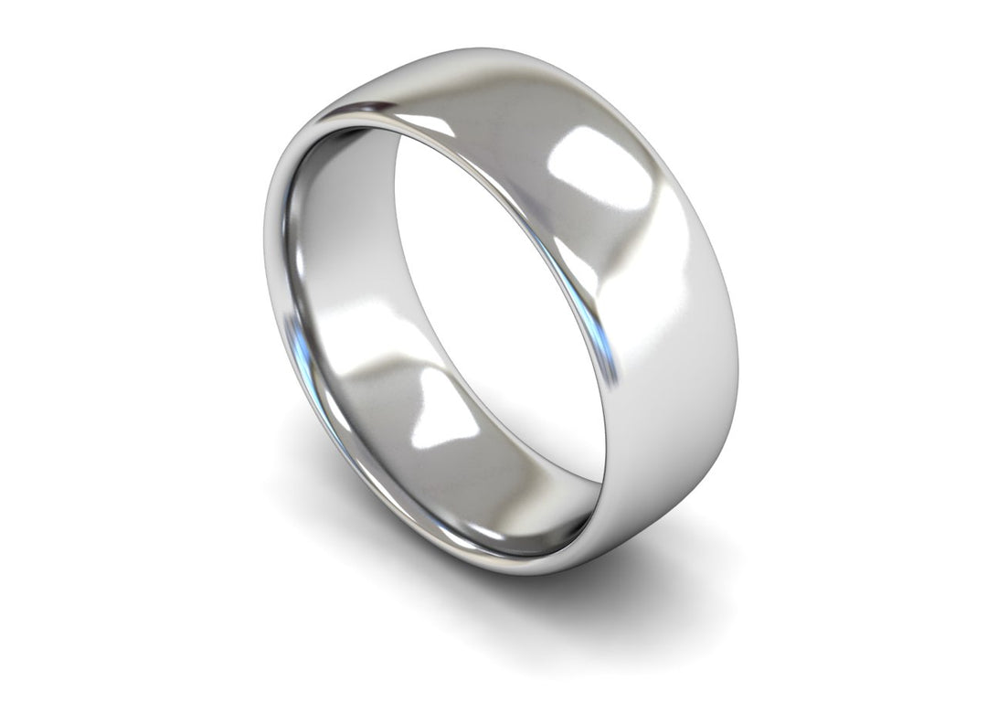 8mm Slight Court Medium Wedding Band