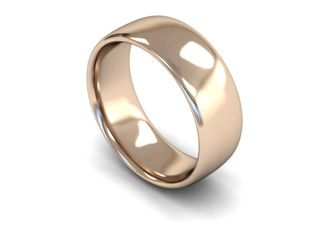 8mm Slight Court Medium Wedding Band