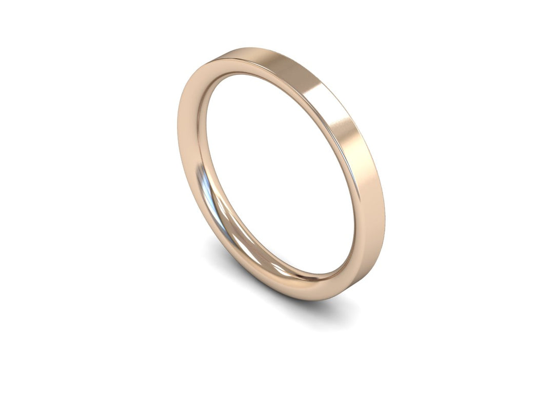 2.5mm Flat Court Medium Wedding Band